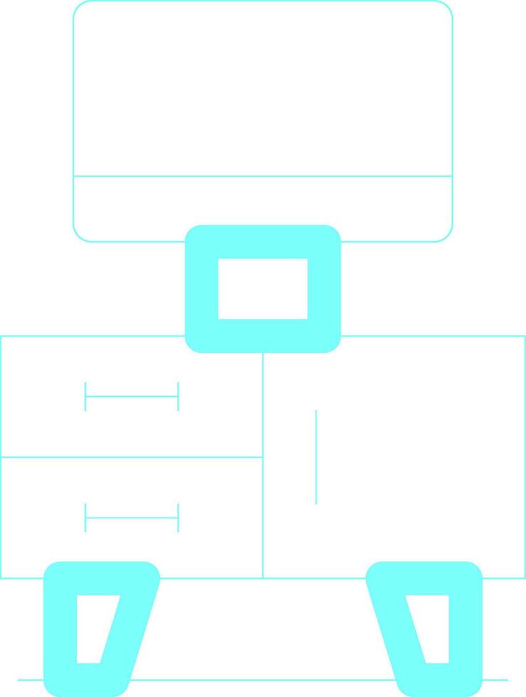 Tv Table Creative Icon Design vector