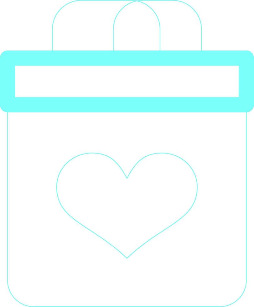 Valentines Bag Creative Icon Design vector