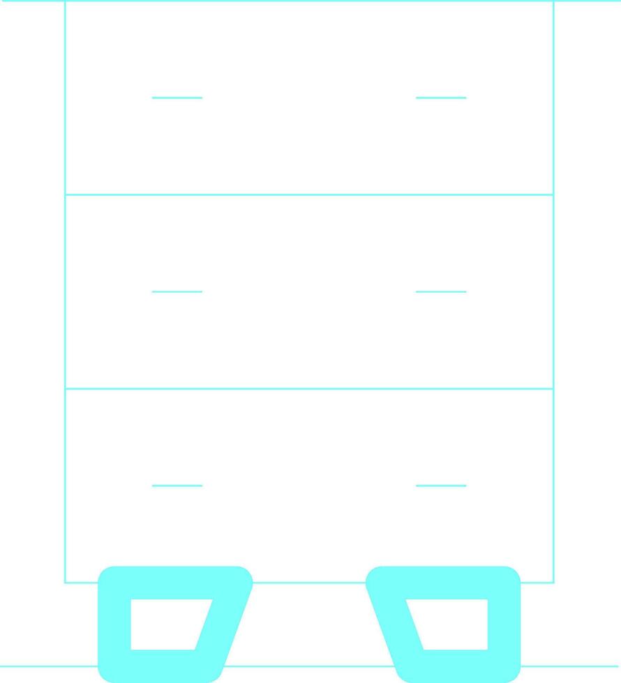 Chest of Drawers Creative Icon Design vector