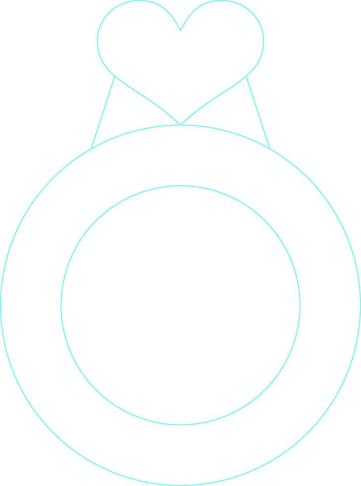 Valentines Ring Creative Icon Design vector