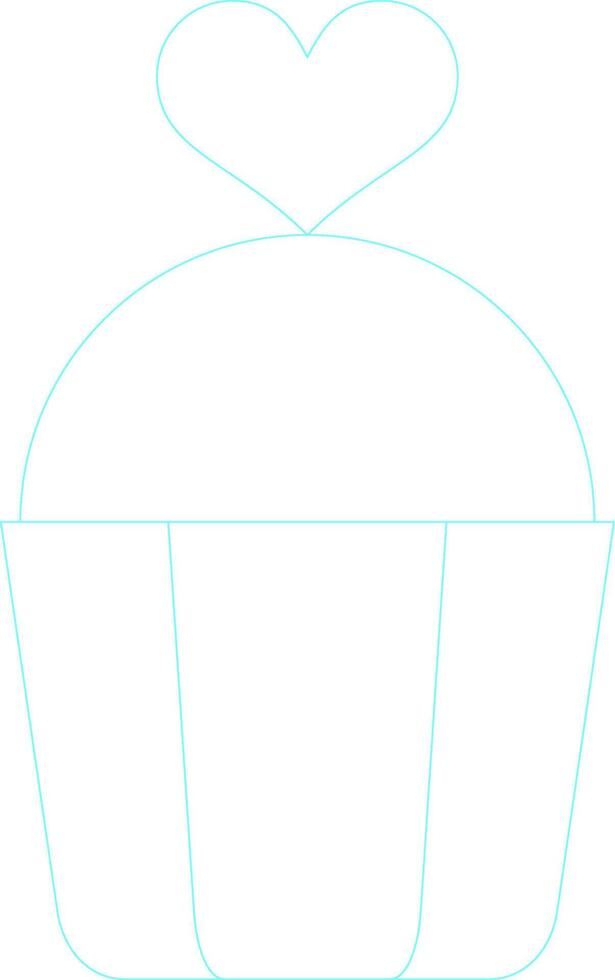 Valentines Cake Creative Icon Design vector
