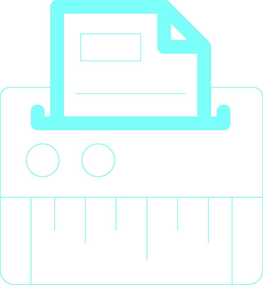 Paper Shredder Creative Icon Design vector