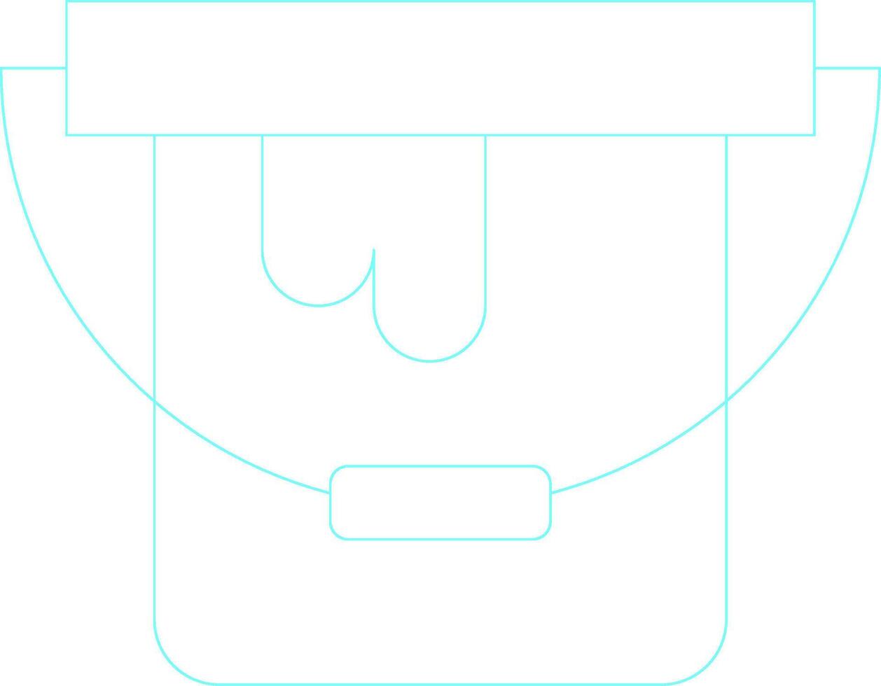 Paint Bucket Creative Icon Design vector