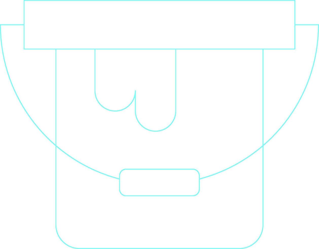 Paint Bucket Creative Icon Design vector