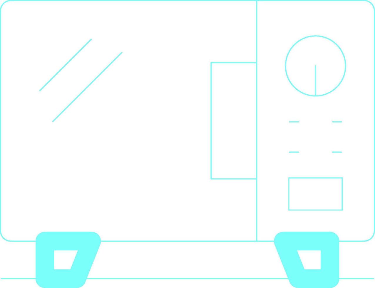 Microwave Creative Icon Design vector
