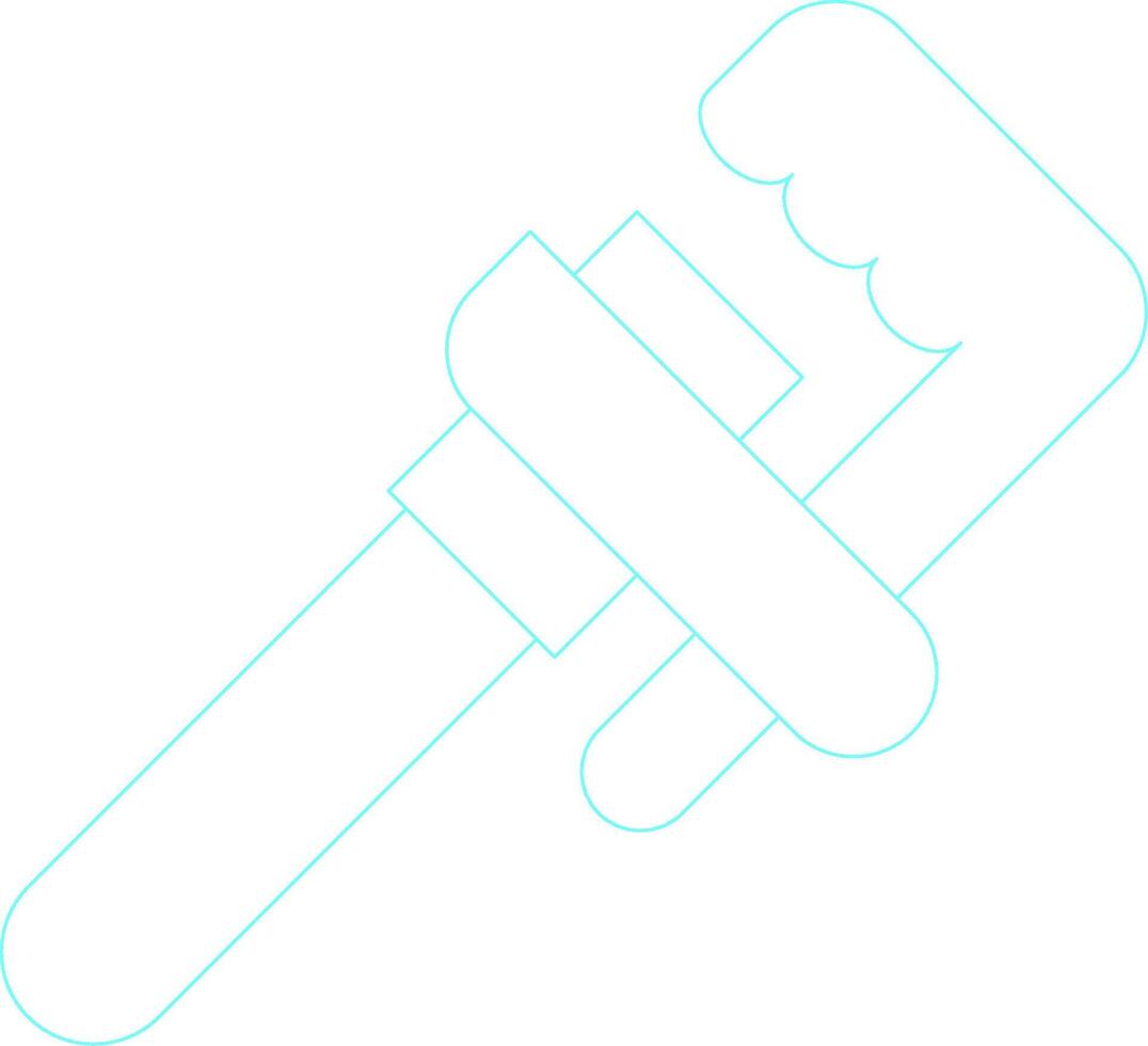 Pipe Wrench Creative Icon Design vector
