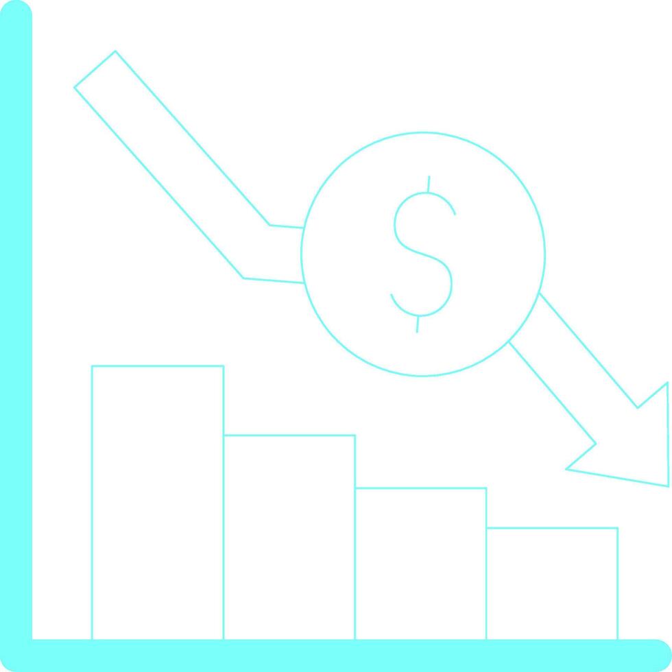 Bar Graph Creative Icon Design vector