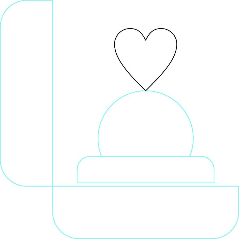Ring Box Creative Icon Design vector