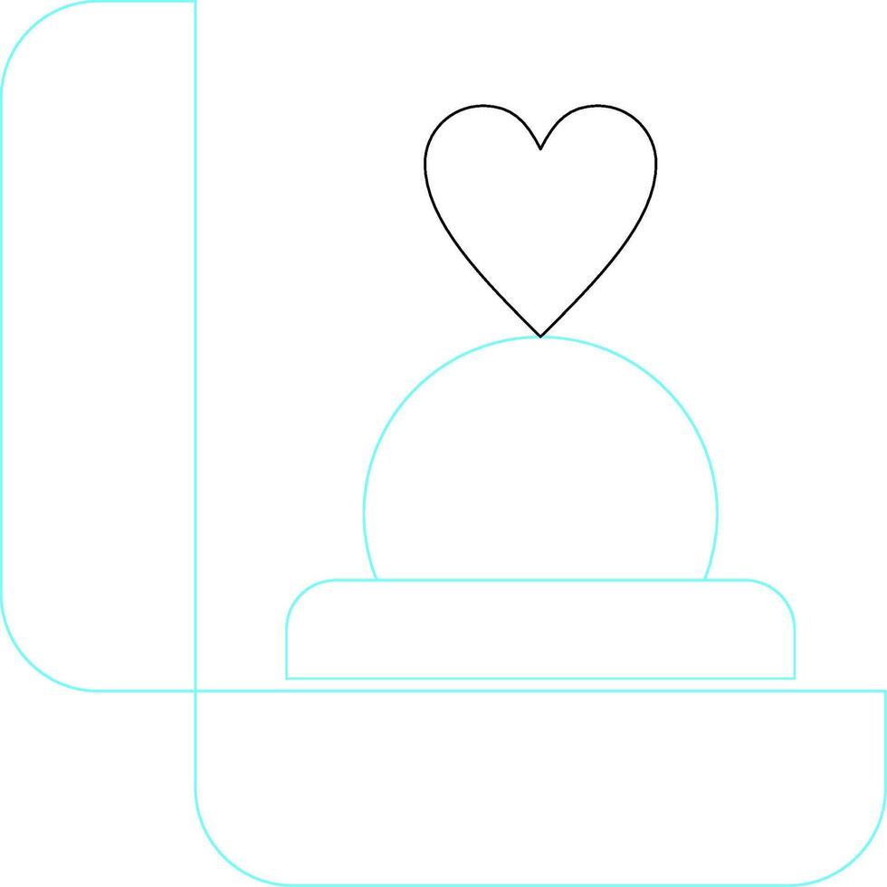 Ring Box Creative Icon Design vector