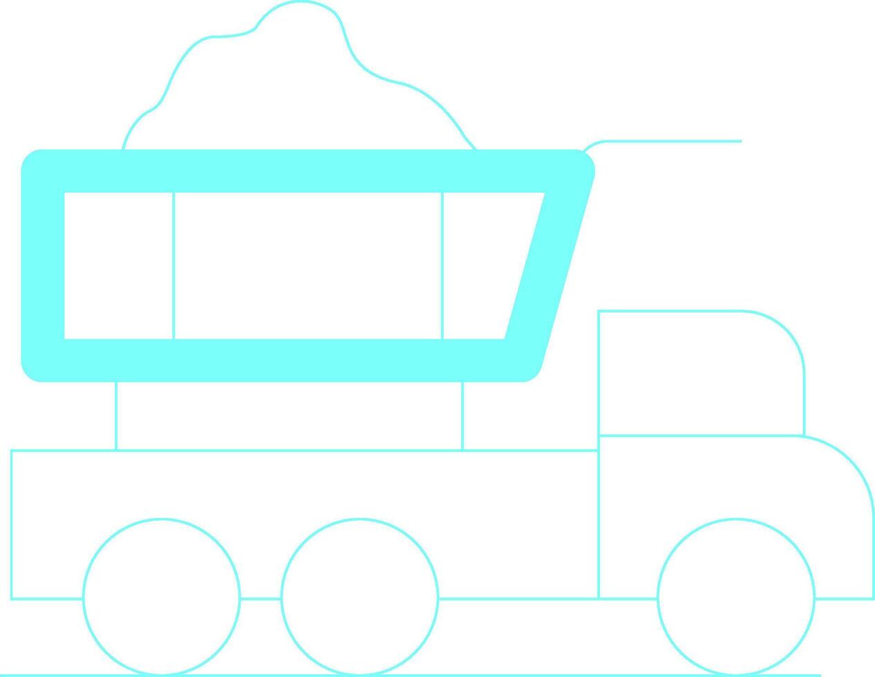 Dump Truck Creative Icon Design vector