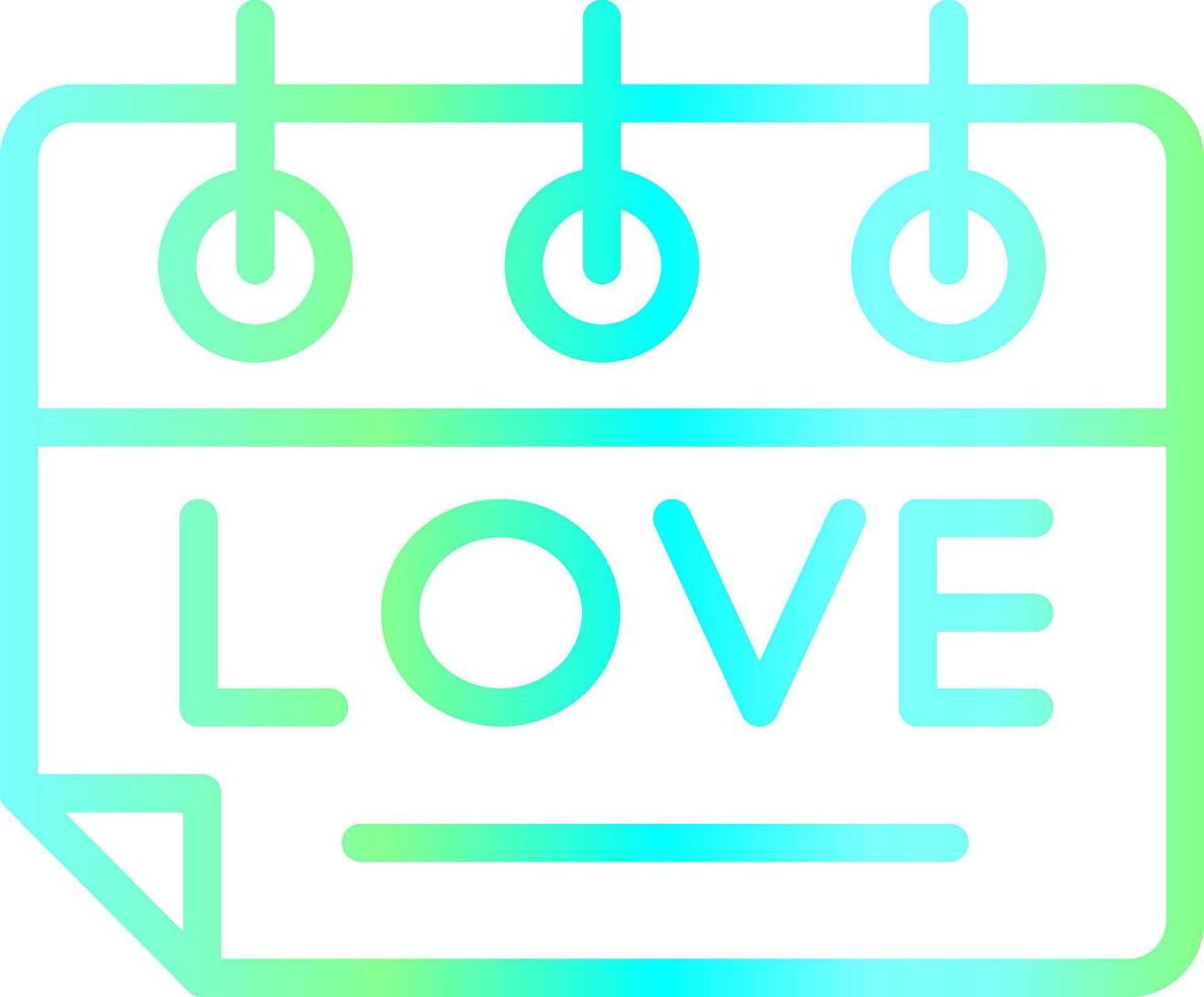 Love Calendar Creative Icon Design vector