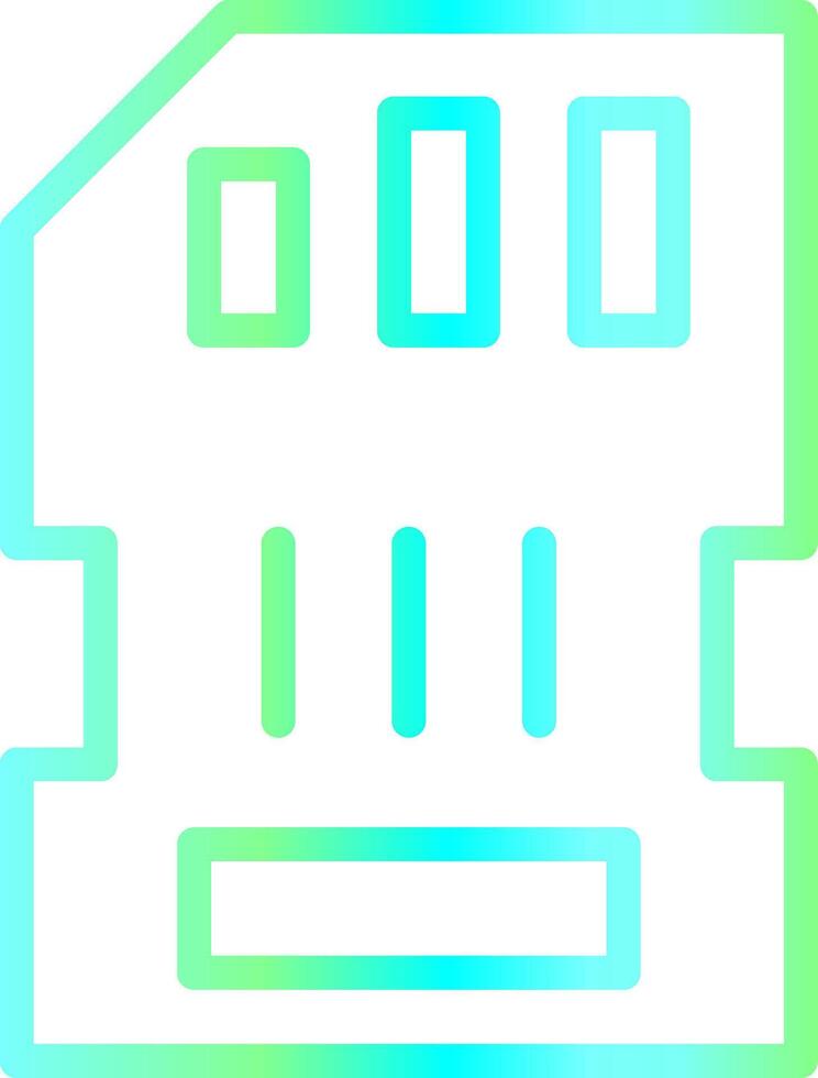 Memory Card Creative Icon Design vector