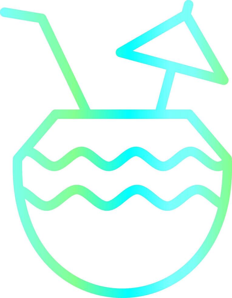 Coconut Drink Creative Icon Design vector