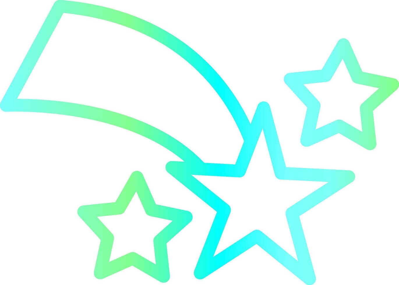 Shooting Star Creative Icon Design vector