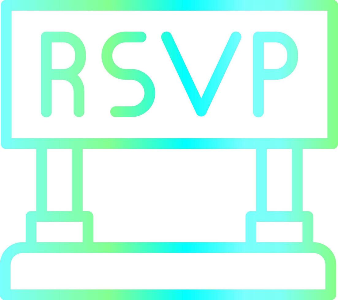 diseño de icono creativo rsvp vector