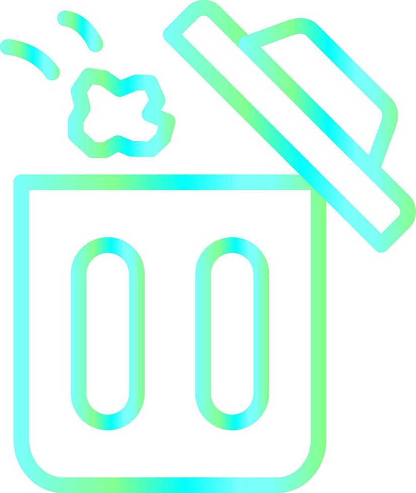Throwing Trash Creative Icon Design vector