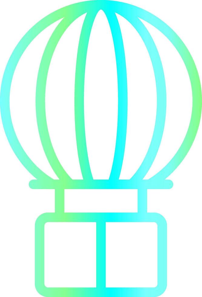 Hot Air Balloon Creative Icon Design vector