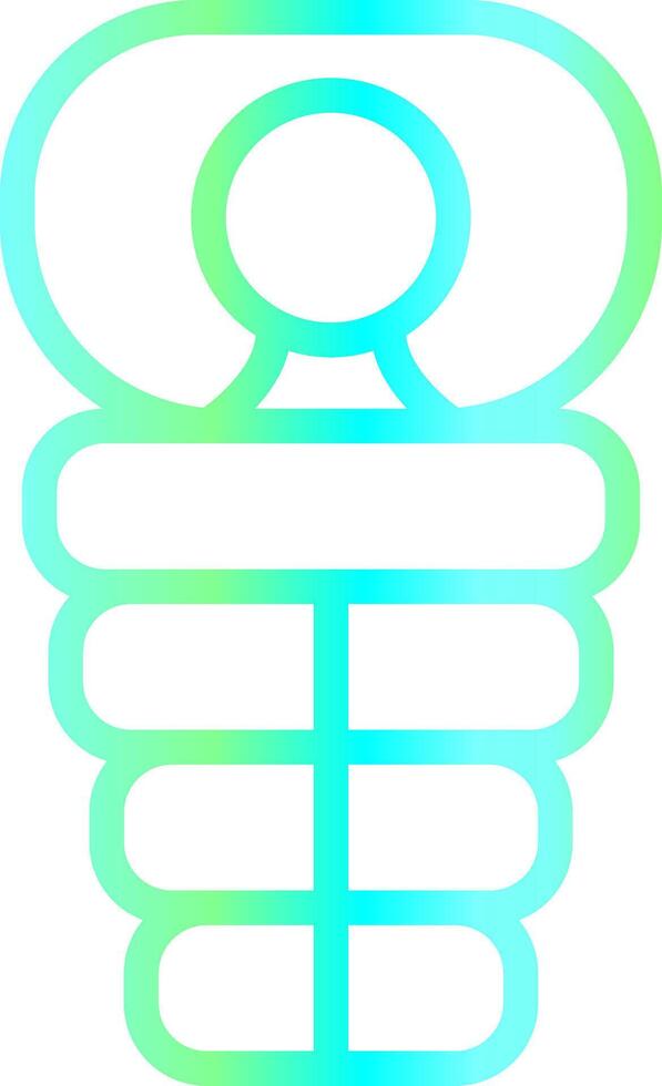 Sleeping Bag Creative Icon Design vector
