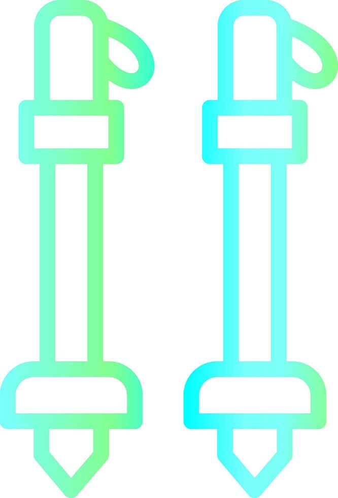 Ski Poles Creative Icon Design vector