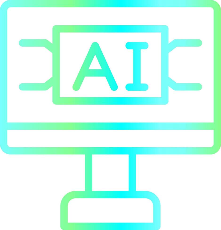 Artificial Intelligence Creative Icon Design vector