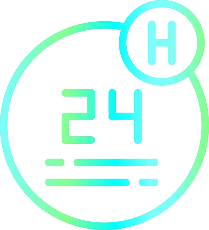 24 Hour Creative Icon Design vector