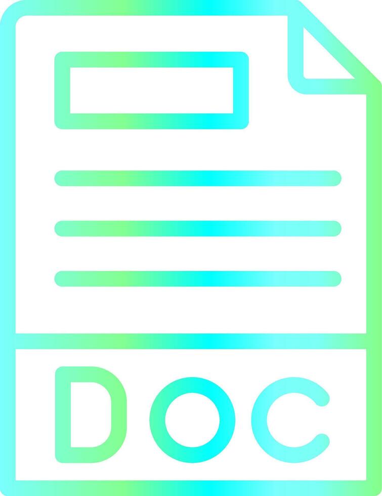 Doc File Format Creative Icon Design vector
