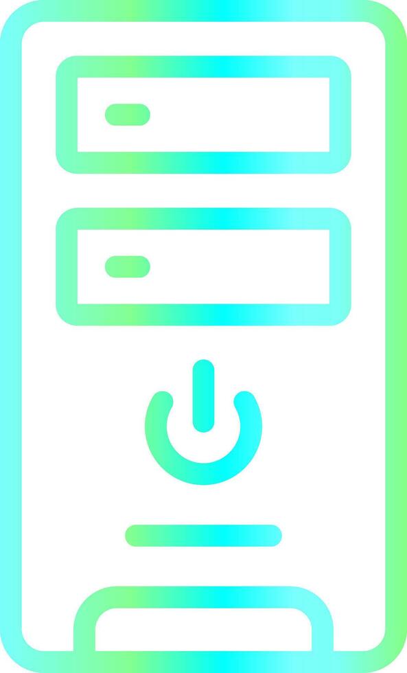 Pc Tower Creative Icon Design vector