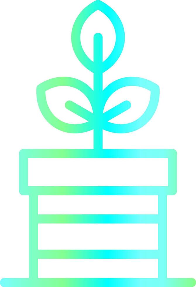 Plant Pot Creative Icon Design vector