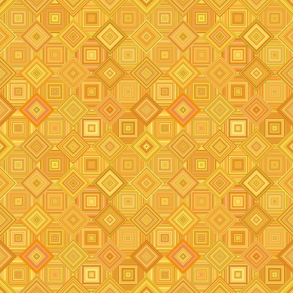 Orange geometrical diagonal square mosaic tile pattern background - repeatable illustration vector