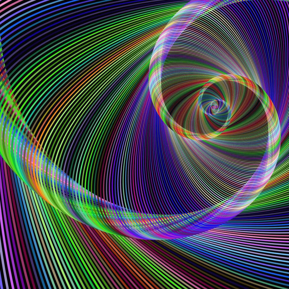 Abstract computer generated vector fractal spiral background