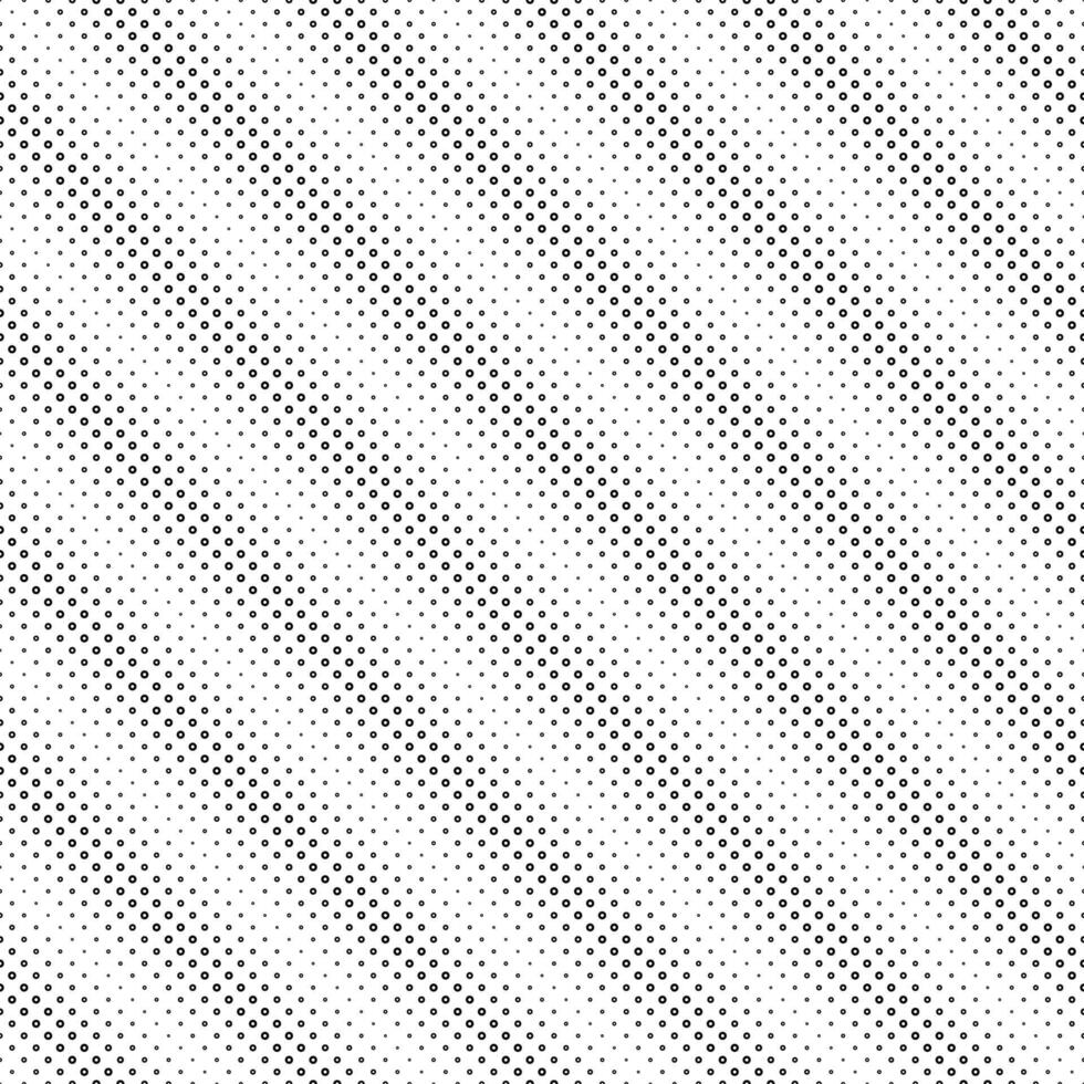 Seamless geometrical ring pattern background - monochrome vector graphic design