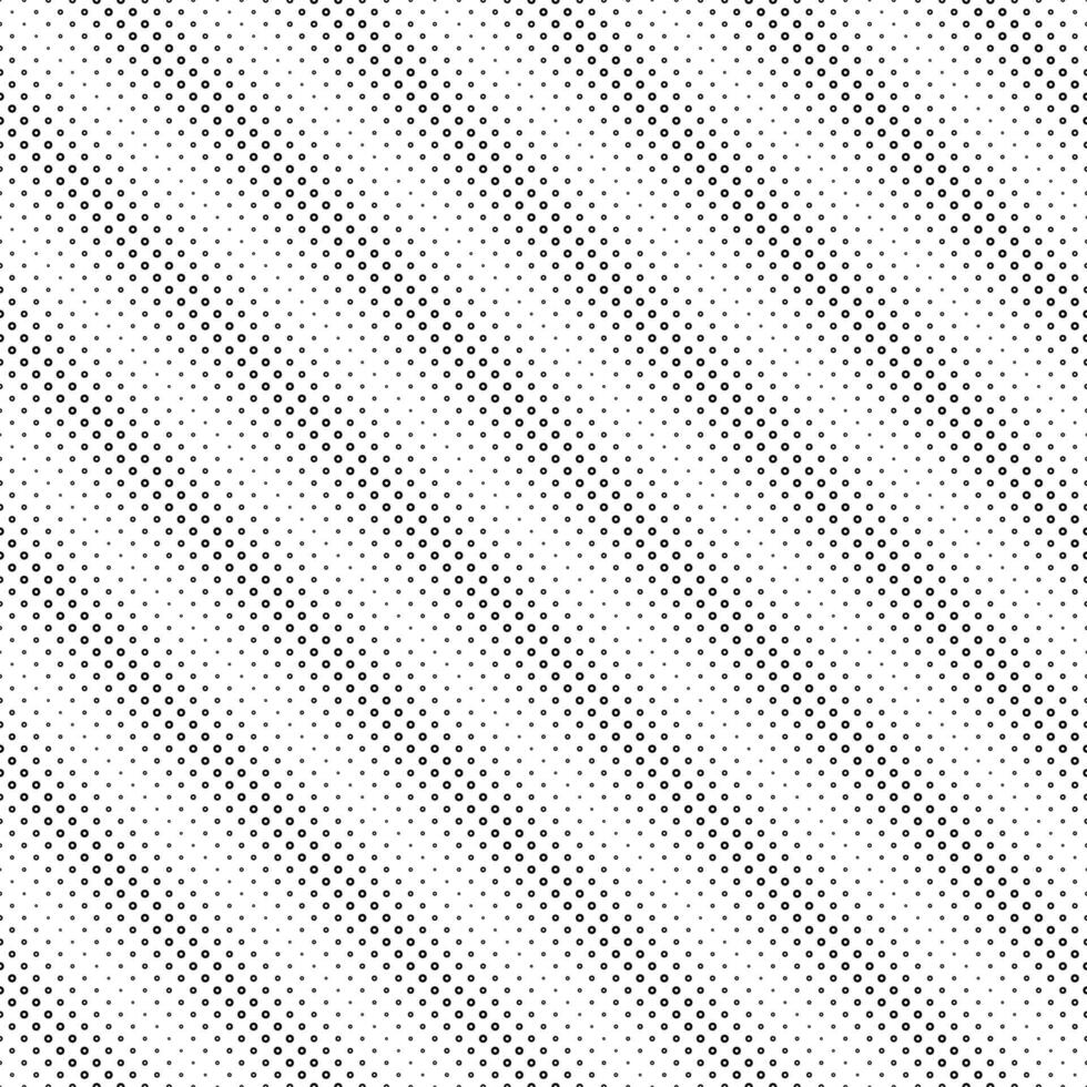 Seamless geometrical ring pattern background - monochrome vector graphic design