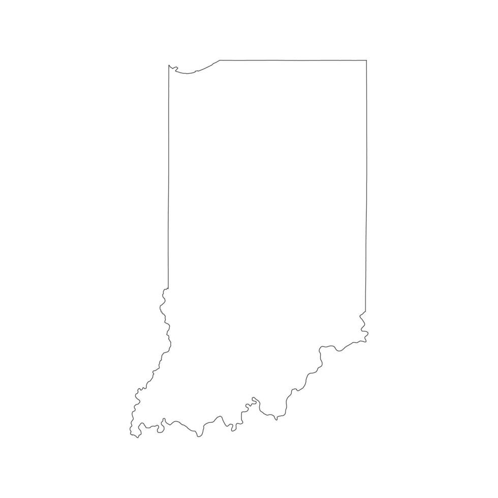 Indiana contorno mapa vector