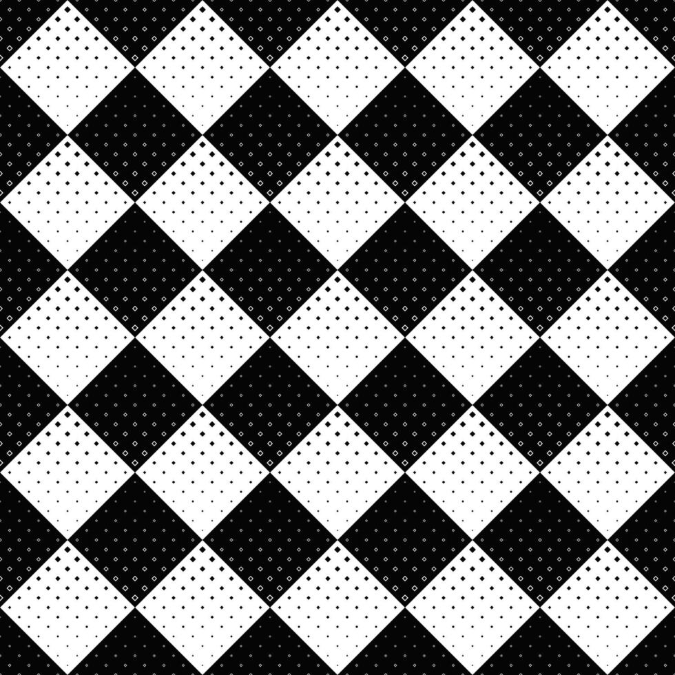 Seamless square pattern background - repeating monochrome abstract vector graphic from diagonal squares