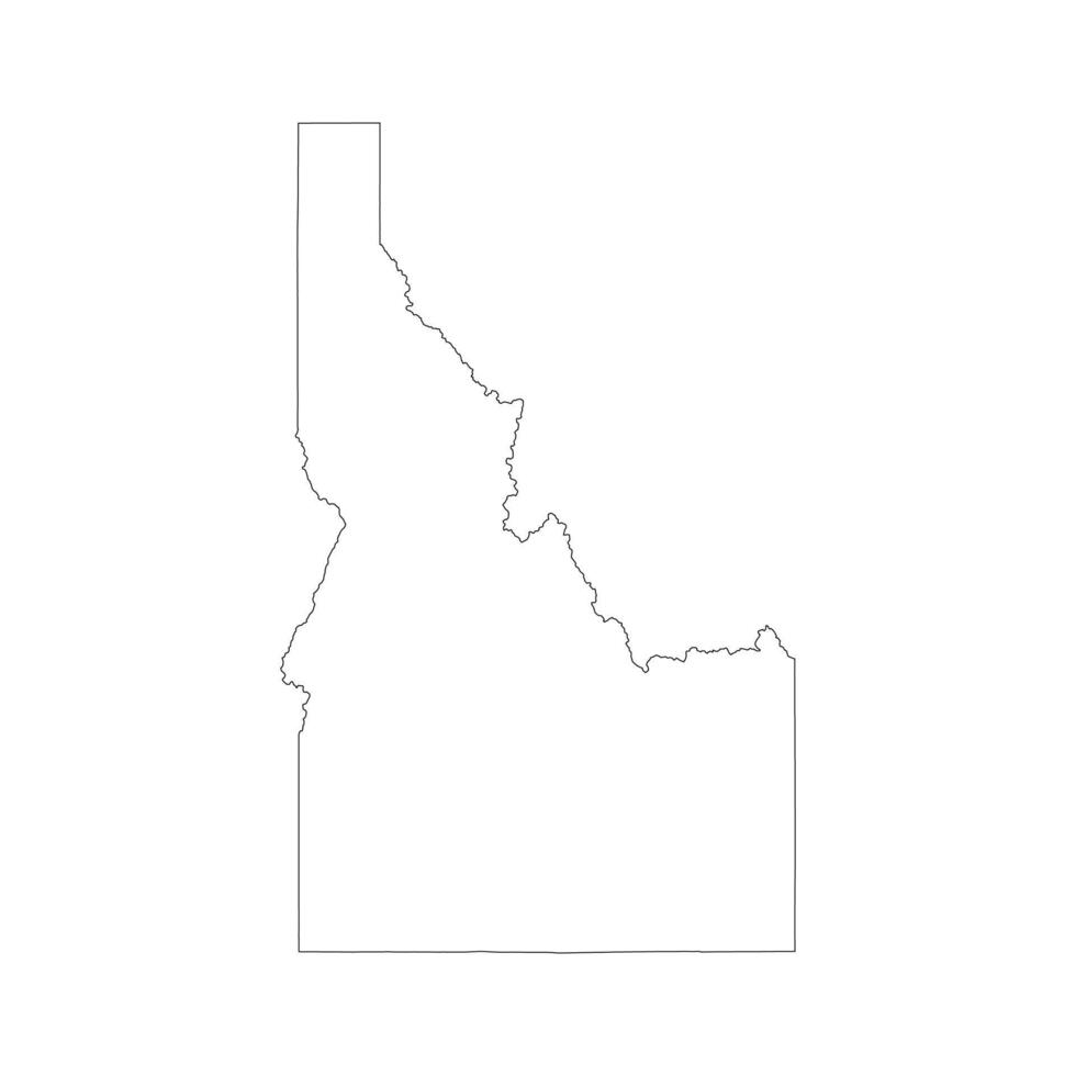 Idaho outline map vector