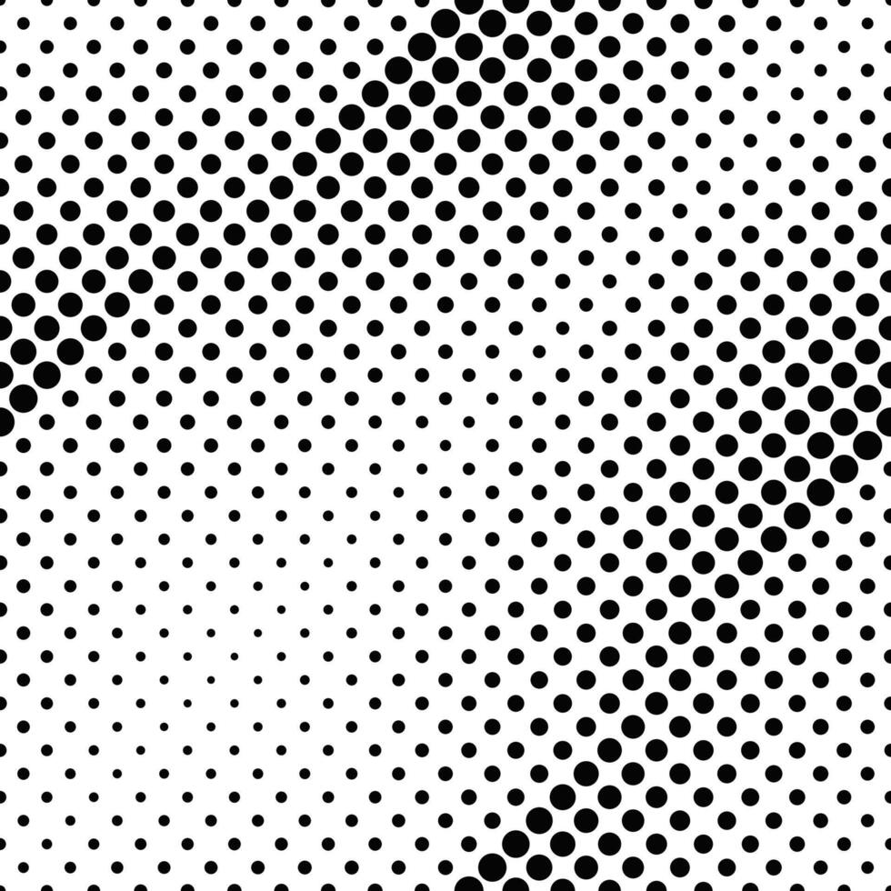 Seamless geometrical dot pattern background - black and white abstract vector graphic design