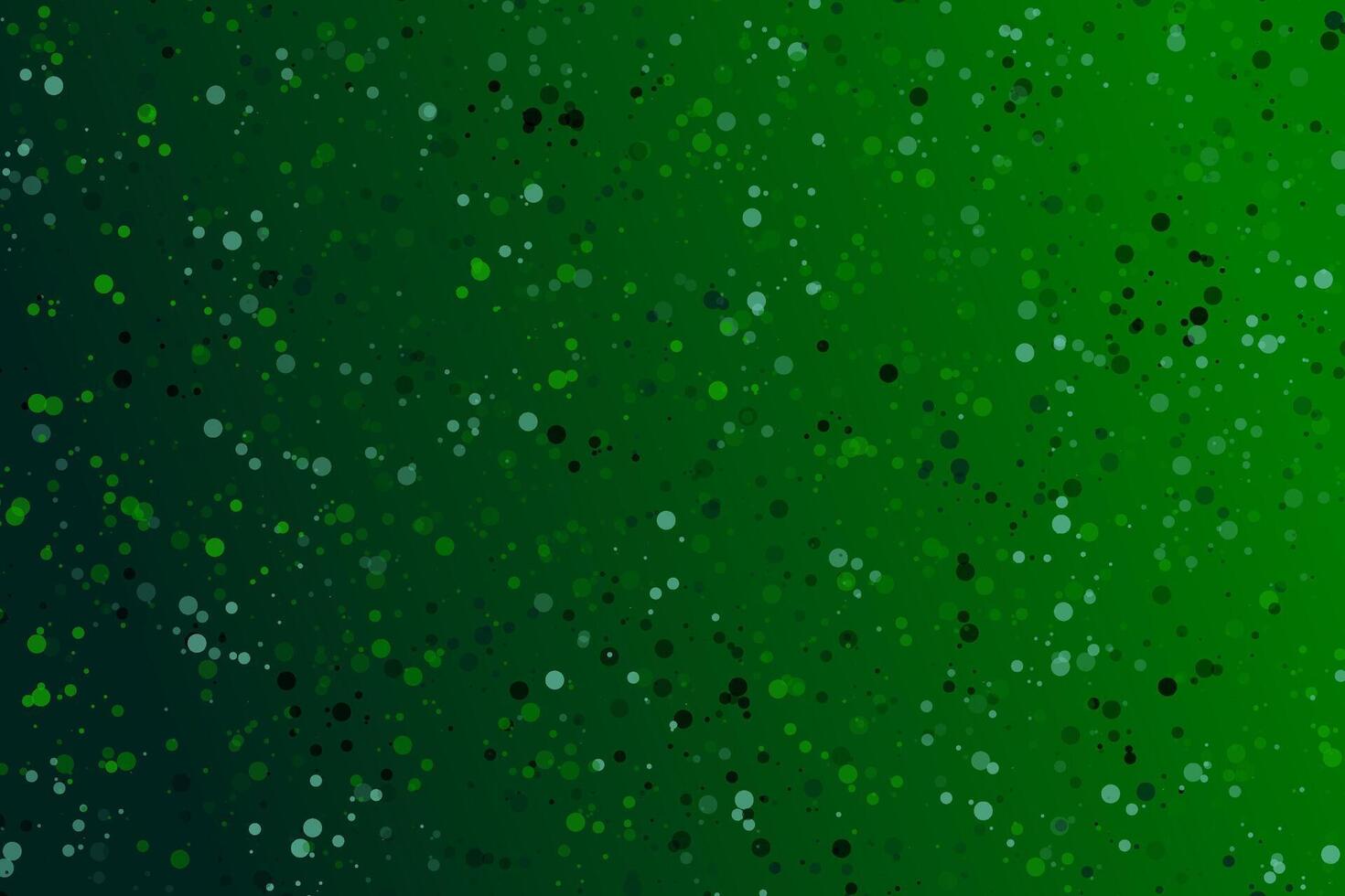 Green gradient circle web background - chaotic abstract vector graphic design with small particles