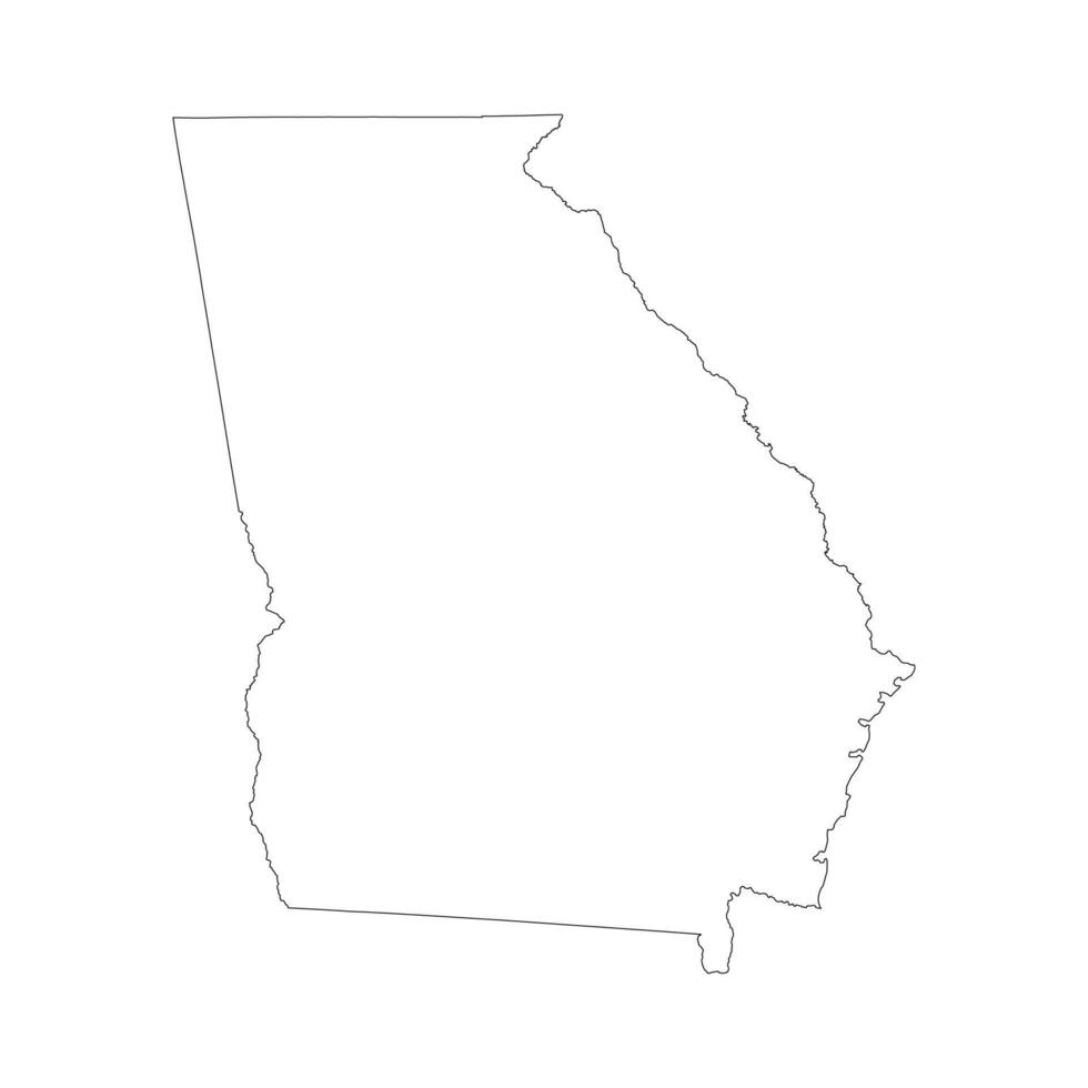 Georgia outline map vector