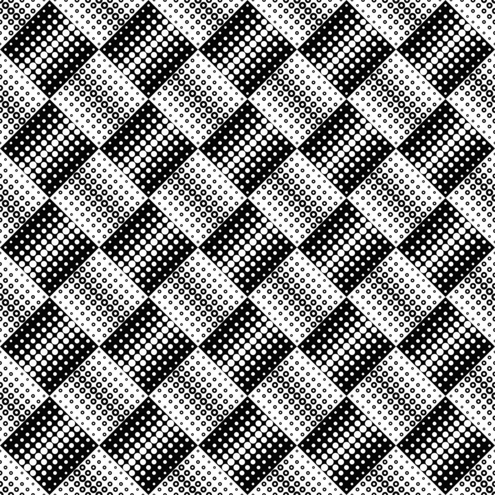 Monochrome seamless geometrical circle pattern background - abstract black and white vector graphic design