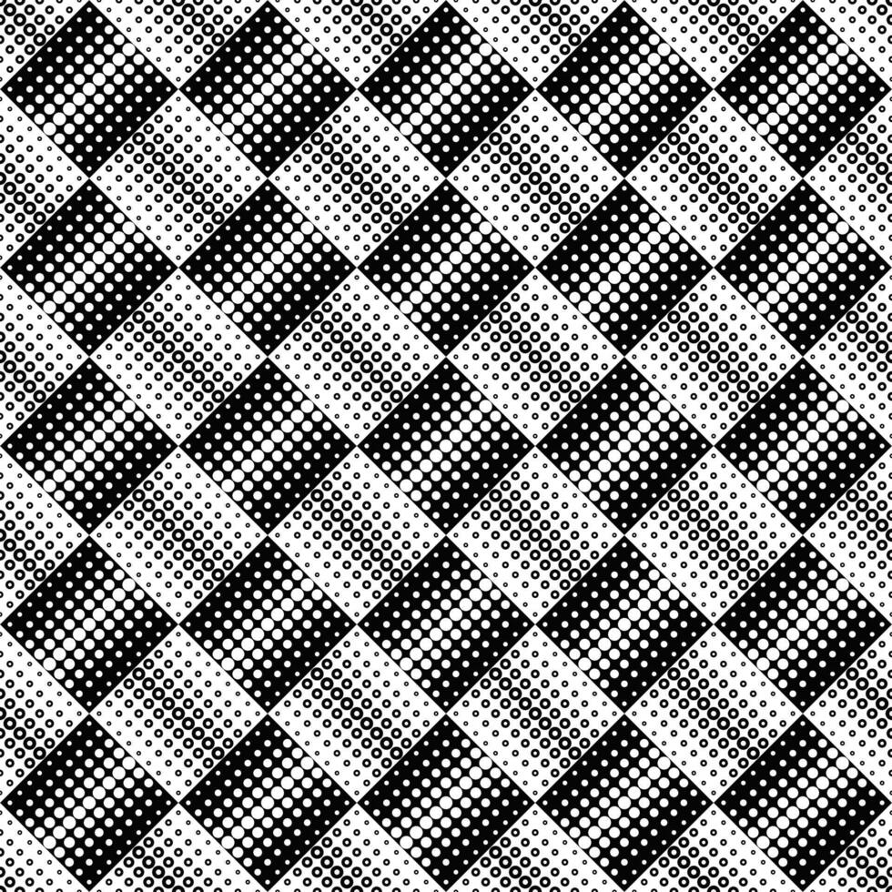 Monochrome seamless geometrical circle pattern background - abstract black and white vector graphic design