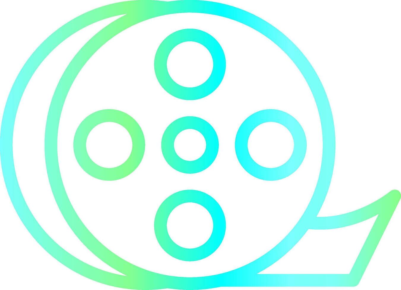 Film Roll Creative Icon Design vector