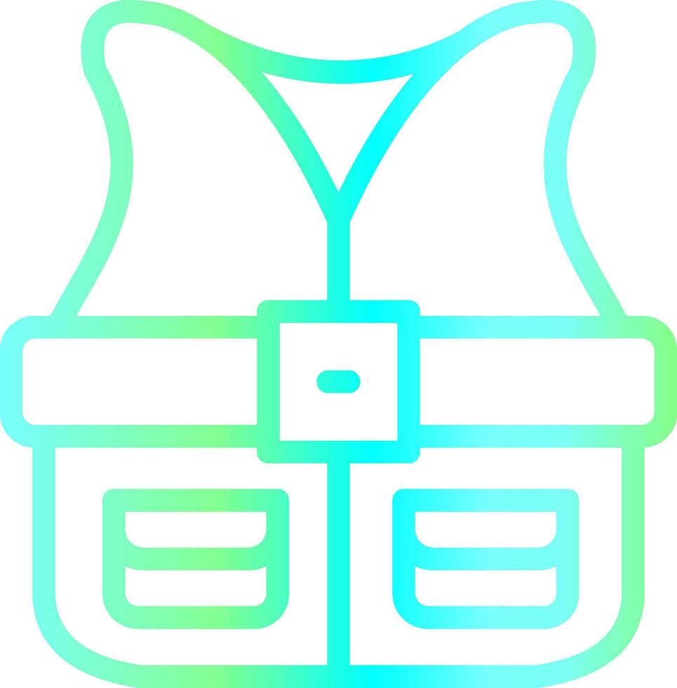 Fishing Vest Creative Icon Design vector