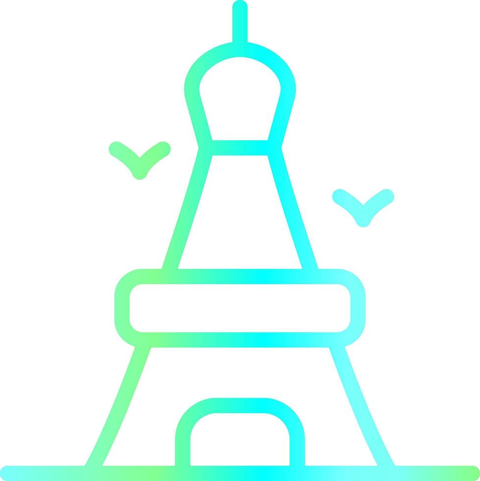 Eiffel Tower Creative Icon Design vector