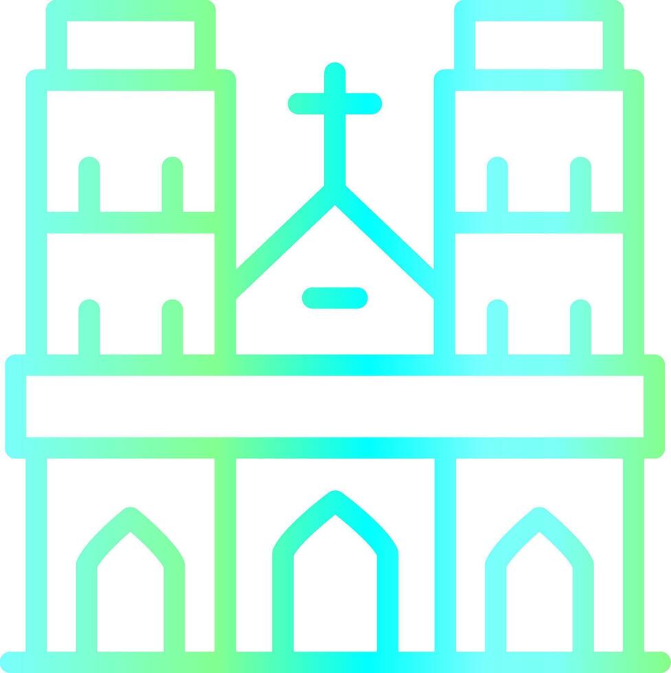 Notre Dame Creative Icon Design vector