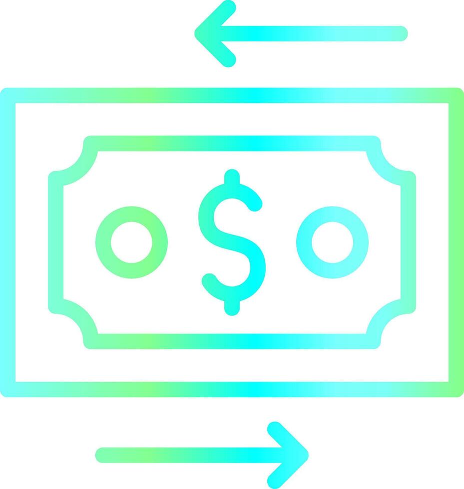 Money Transfer Creative Icon Design vector