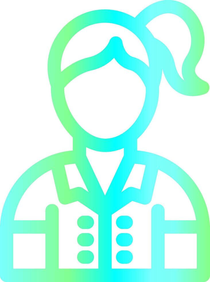 Female Professor Creative Icon Design vector