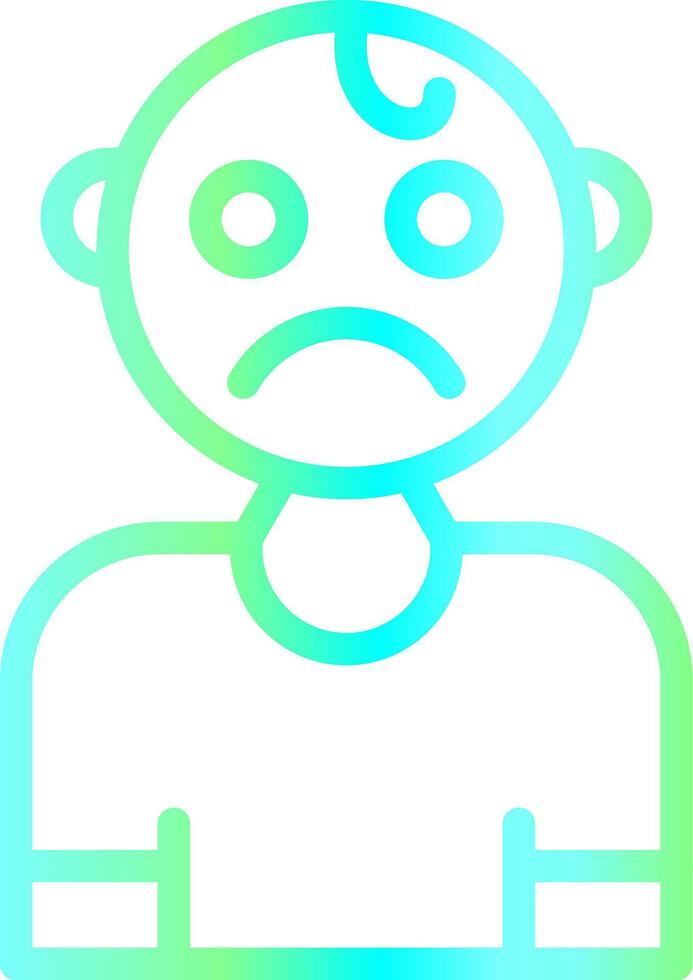 Sad Baby Creative Icon Design vector