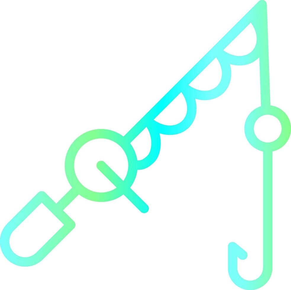 Fishing Rod Creative Icon Design vector