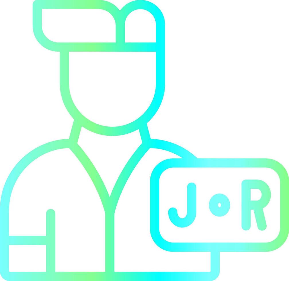 Junior Sales Rep Creative Icon Design vector