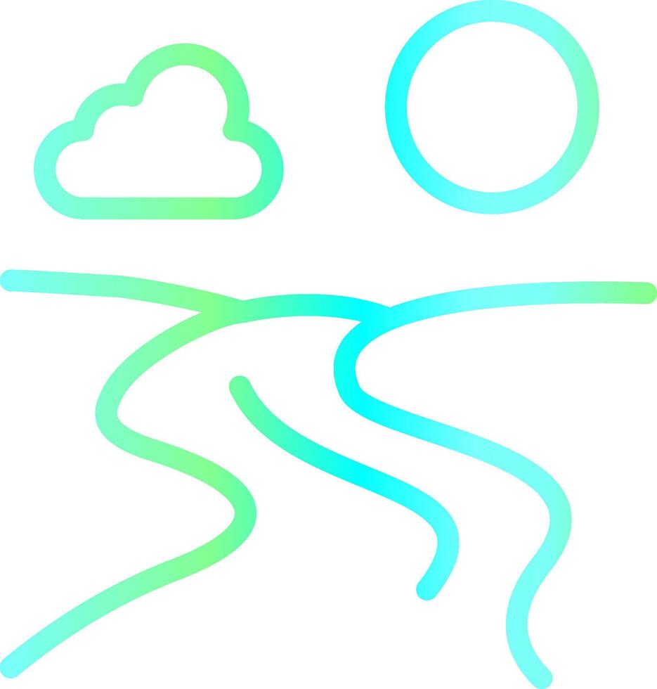 River Landscape Creative Icon Design vector